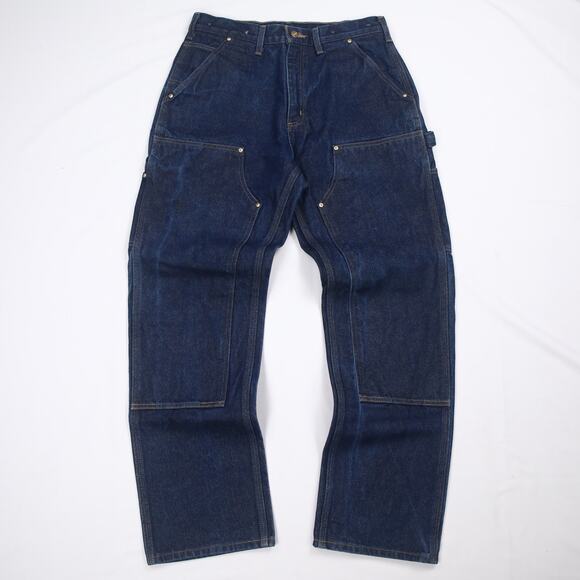 Carhartt Other - Vintage Carhartt B07 DNM Dark Blue Jeans Denim Double Knee Carpenter Pant 32x31
